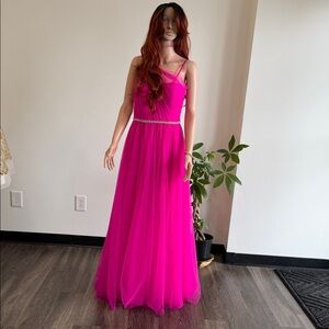 Vibrant Fuchsia Maxi Dress